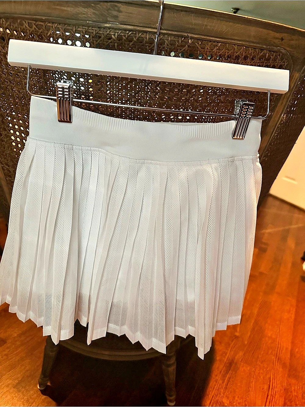 FP Movement by Free People Tennis Skirt Pleated Mesh Mini in White